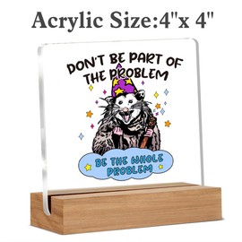 Office Decor for Coworkers Friends, Sarcastic Gifts for Women Men, Funny Gifts for Teammate Employee Boss, Humor Gifts Home Office Desk Decor Signs Plaques 4 x 4 Inches