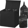 Simple Houseware Double Laundry Hamper with Lid and Removable Bags,