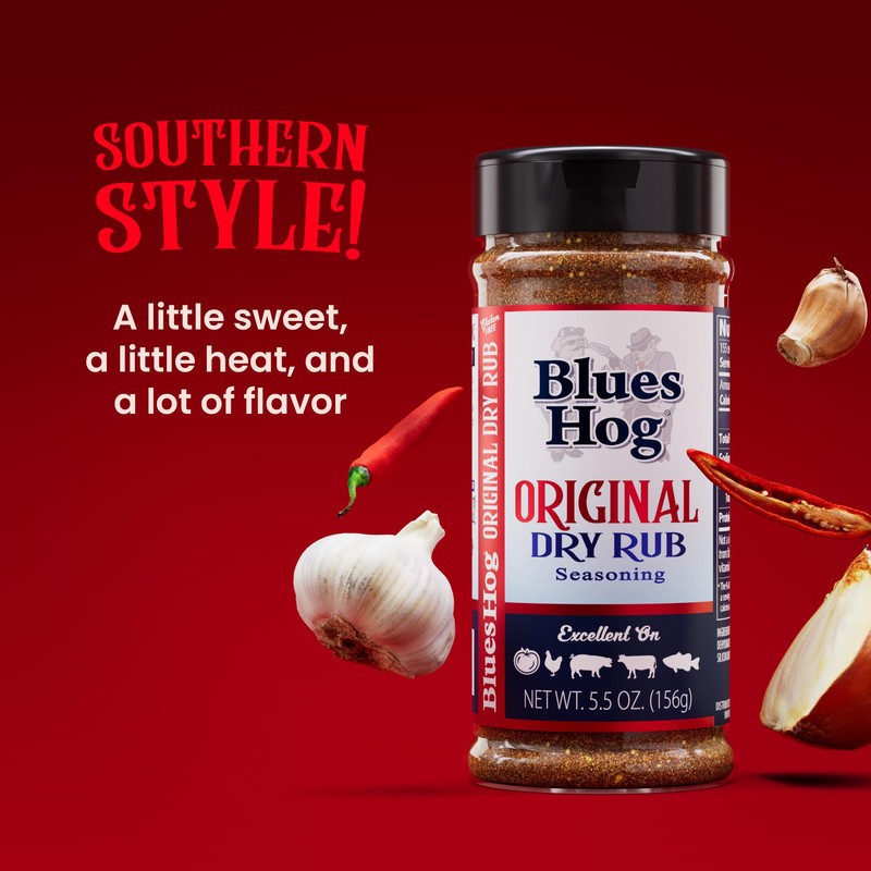 Blues Hog Original Dry Rub Seasoning, Southern Spice Blend, Gluten-Free,