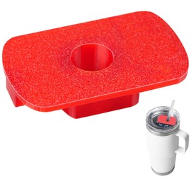 MOTAIN Straw Lid Attachment Compatible With Yeti Tumber Magslider/Stronghold Lid,Straw Cover Accessories For 20/30 Oz Tumber(Red)