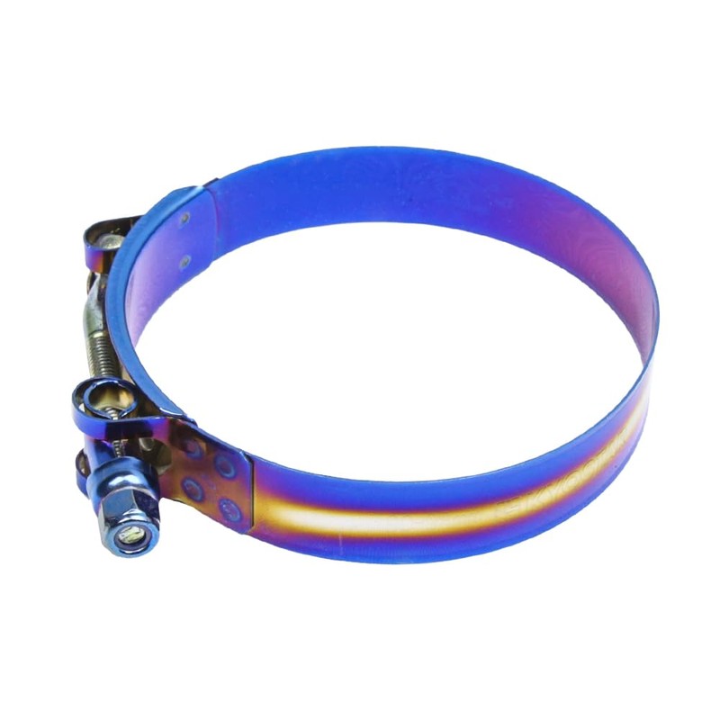 Kyostar 3.5" T-Bolt Hose Clamp Adjustable Stainless Steel Titanium Blue