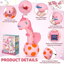 MOMSIV Drawing Projector for Children, Unicorn Pattern Projector Tracking and Drawing Toy, Drawing Board Drawing Play Set Toy with 96 Colourful Patterns for Boys and Girls Gifts, Pink