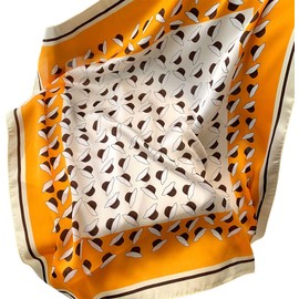 prinfantasy Women's Silk Feel Scarf, Headscarves, Neckerchief, Women's Elegant Silk Scarf, Business Silk Scarf, Bandana, Handkerchief, Neck Wrist Packaging, M070075