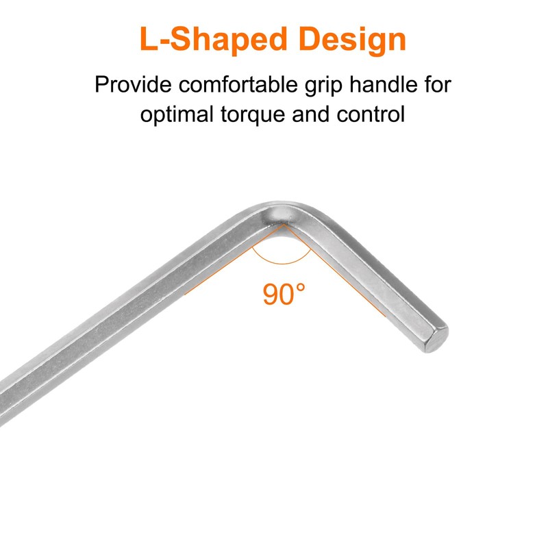 HARFINGTON 10pcs Hex Key Wrench 3/16" L-Shape Hexagon SAE Wrenches