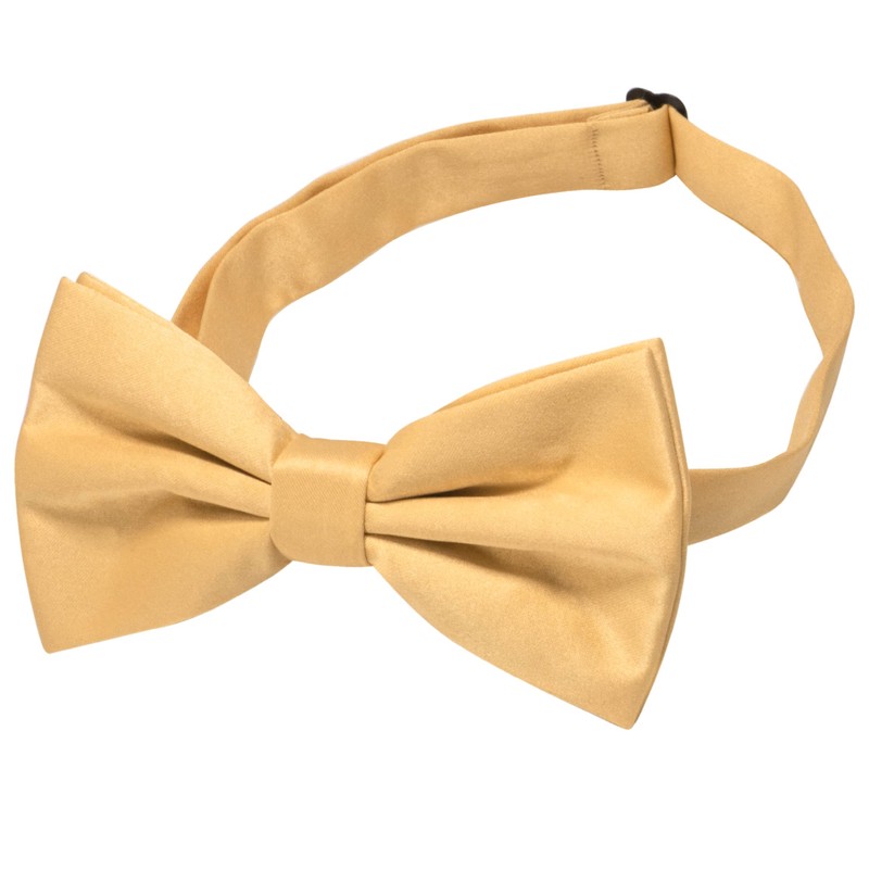 RBOCOTT Champagne Bow Tie Bowtie and Pocket Square Set for