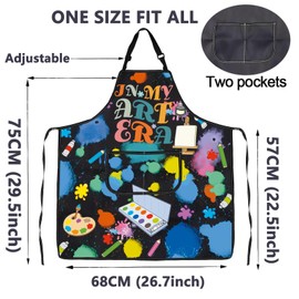 ENSIANTH Artist Apron with Pockets Artist Painter Gift Painting Apron In My Art Era Art Lover Gift for Art Teacher Student Apron (art era apron)
