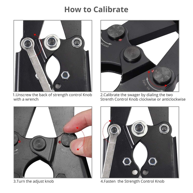 Proster Wire Rope Crimping Tool - Hand Swagging Crimper and