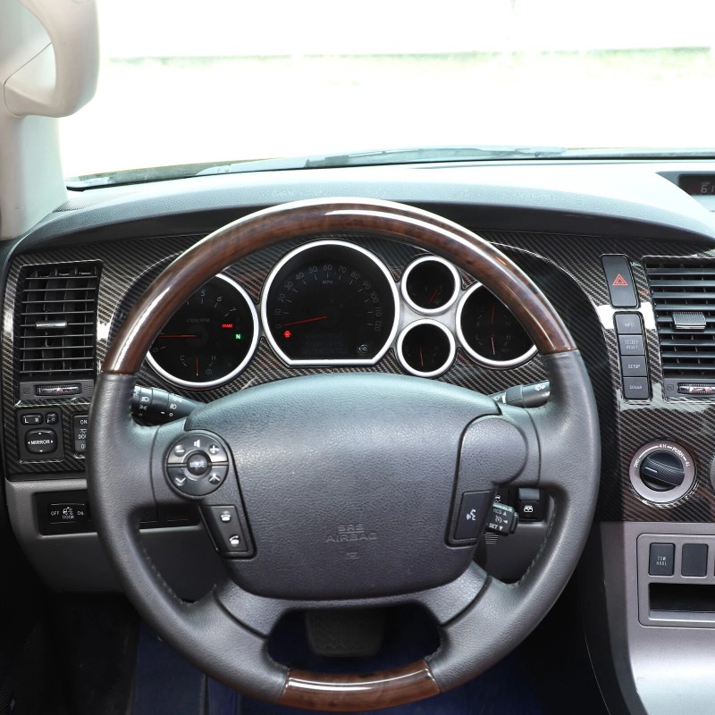 Ynei ABS Carbon fiber Interior Dashboard Panel Frame Trim Cover