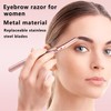 Eyebrow Razor, AIFKUGY Manual Face Razor, Reusable Razors with 10pcs