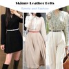 JK Home Waist Belt for Dress, Skinny PU Leather Adjustable