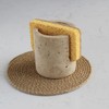 Nawgnail Natural Marble Travertine Sponge Holder for Kitchen Counter, Drying