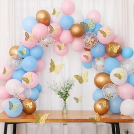 Butterfly Wall Stickers, Gold Bedroom Accessories, Girls Room Decor, Wallpaper Decorations (24pcs)