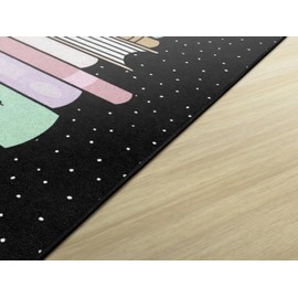 Flagship Carpets Schoolgirl Style Book Club Stack of Books Educational Area Rug for Kids Room, Children's Classroom Rug for Teaching and Playroom, 5' X 7'6"