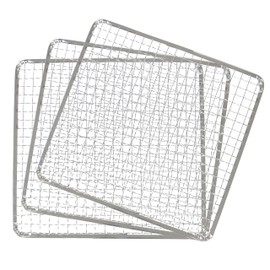 Captain Stag Barbecue Wire Mesh BBQ Net, Versatile Square Grilling Mesh, 250×250mm, 3-Piece Set, Charcoal Burning Best M-6618