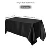 TURSTIN 4 Packs Satin Tablecloth 102 x 58 Inch Overlay