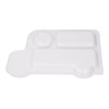 Kids Dinner Plate with Spoon Bamboo Fiber Divided Plates Cartoon