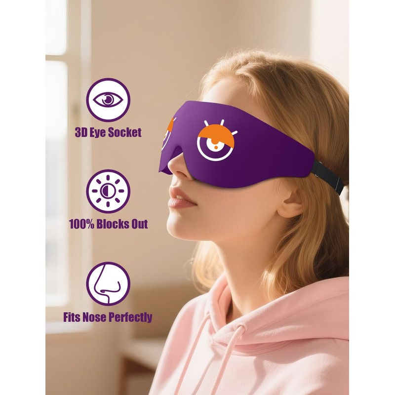 EVA BELLE Sleep Mask Women Men, Comfy Blackout Eye Mask