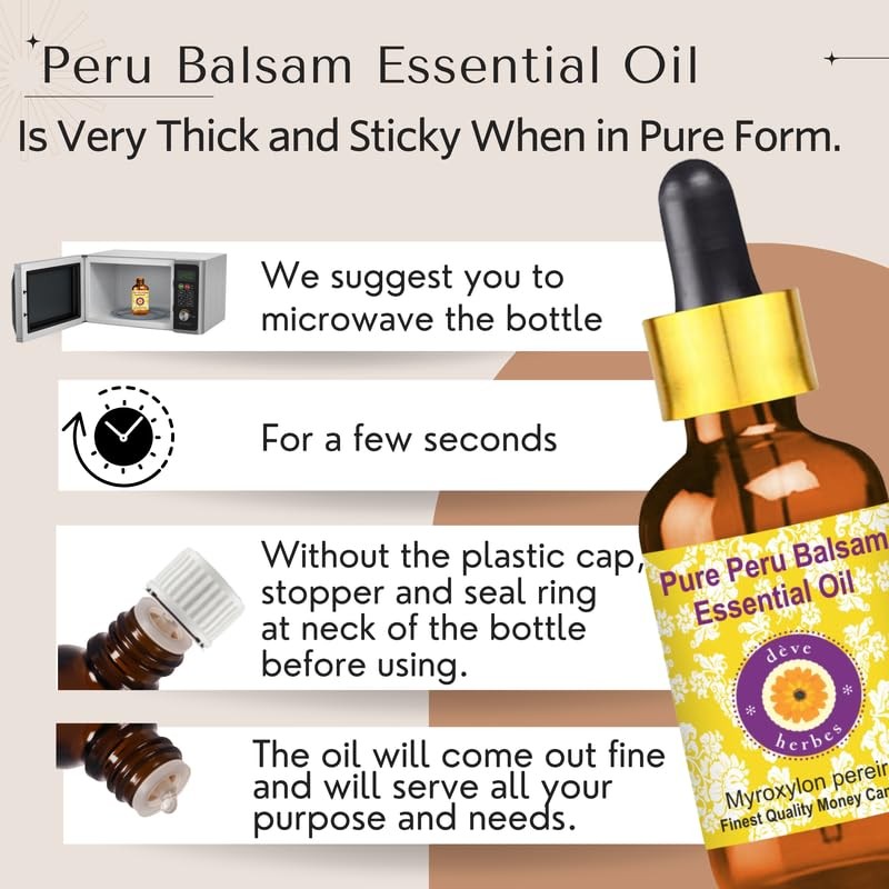 Deve Herbes Pure Peru Balsam Essential Oil (Myroxylon pereirae) Steam