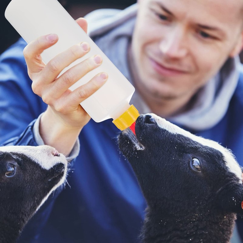 hemoton 5 Sets 400ml Lamb Feeding Bottle Sheep Goat Milk