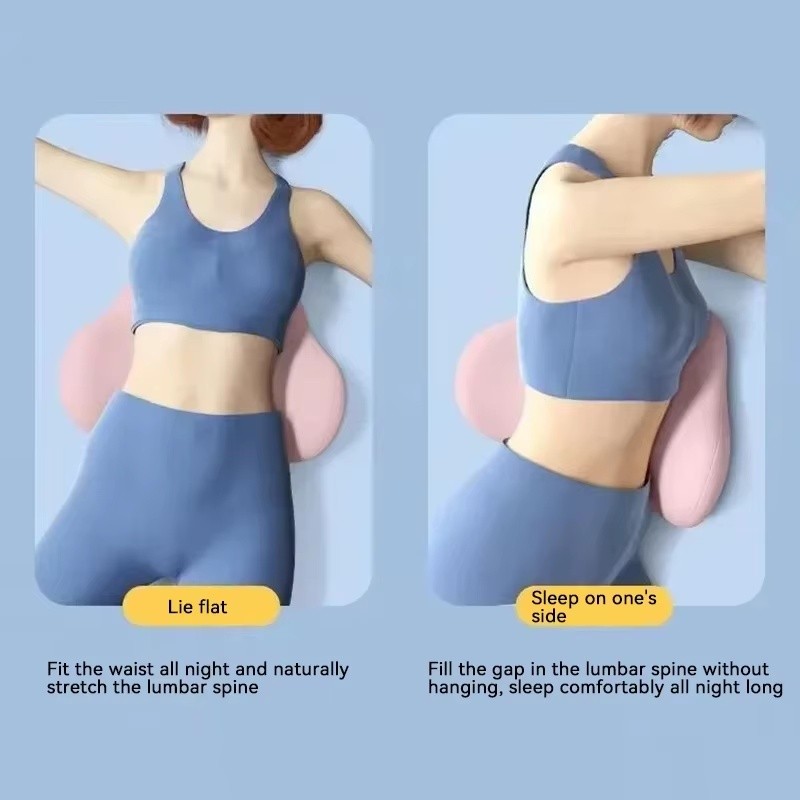 Contoured Lumbar Support Cushion for Sitting and Resting – Butterfly-Shaped