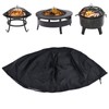 Fire Pit Cover Round Patio Outdoor Fireplace Cover Waterproof Dustproof