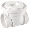 ​2" White PVC Backwater Valve, Sewage and Rainwater Backflow Preventer