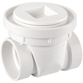 ​2" White PVC Backwater Valve, Sewage and Rainwater Backflow Preventer