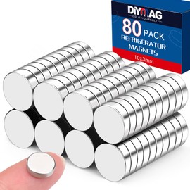 DIYMAG Magnets, 80Pcs Small Round Fridge Magnets for Whiteboard, Multi-Use Tiny Neodymium Office Magnets for Crafts, Refrigerator, Dry Erase Board Magnets, Push Pin Magnets, Map Magnets