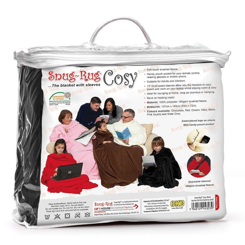 Snug Rug Cosy Blanket With Sleeves GENUINE SnugRug Sleeved Blankets