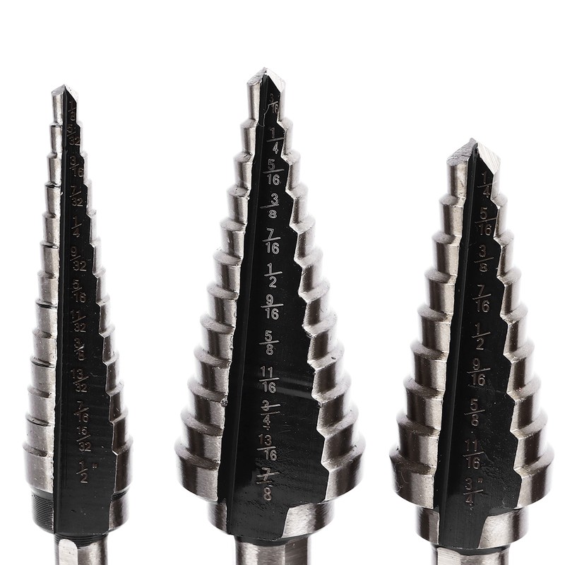 5Pcs Step Drill Bit Set Alloy Steel High Accuracy Multifunctional