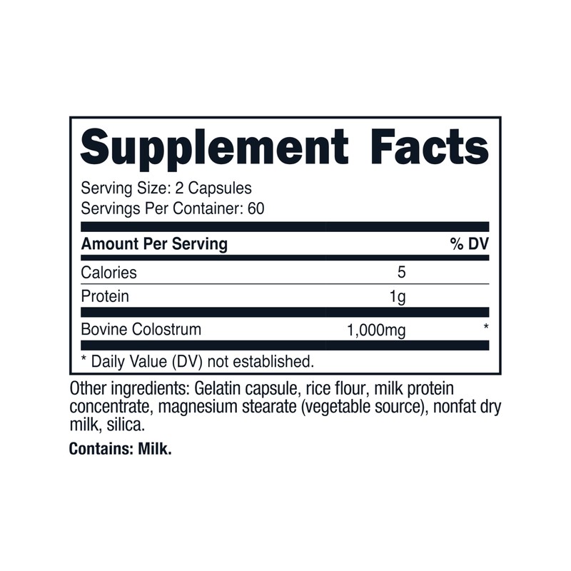 Nutricost Colostrum 1000mg, 120 Caps, 60 Servings (3 Bottles)