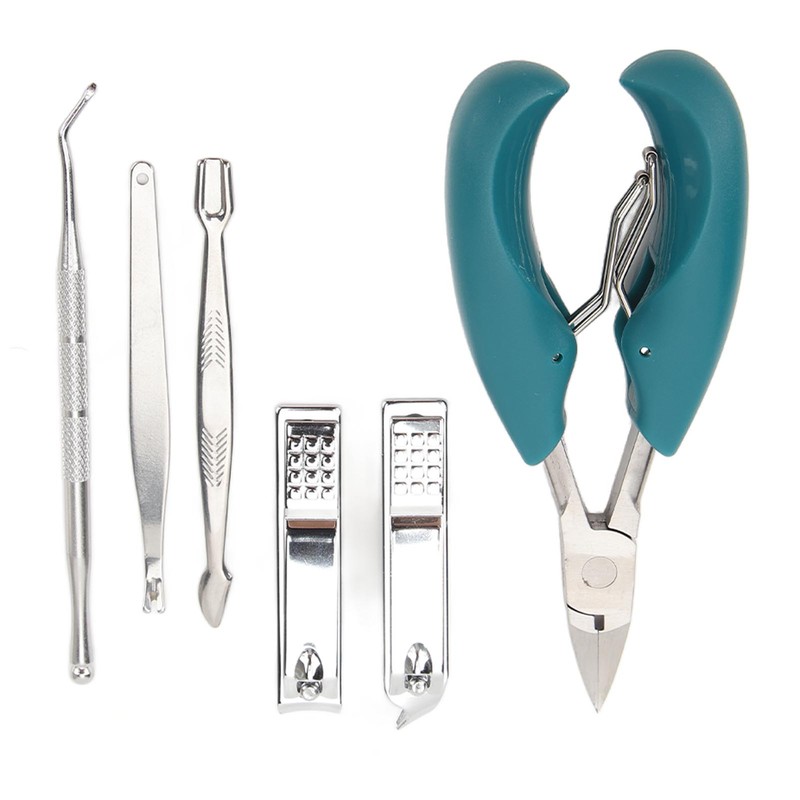 7pcs Nail Clippers Set Dead Skin Fork Paronychia Forceps Nail