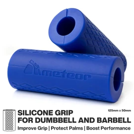 Meteor Essential Dumbbell Grip, Barbell Grip, Barbell Pad, Fat Grip, Weightlifting Pad, Slilcone Non-Slip Protective Pad for Palms