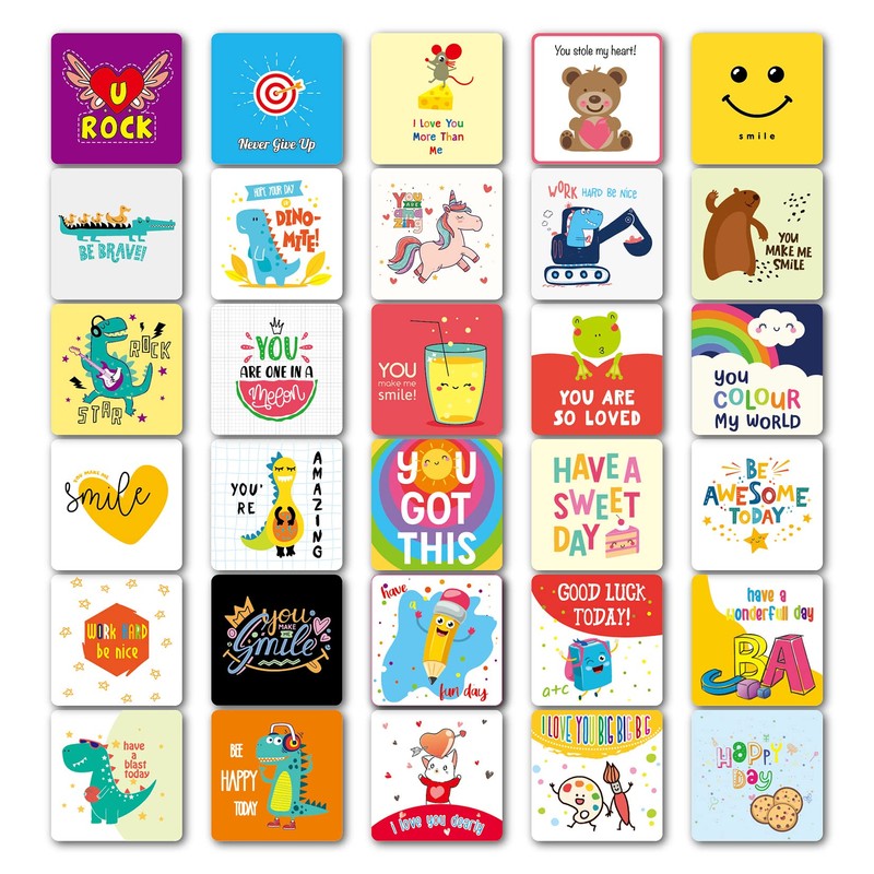 SYCARON Lunch Box Notes for Kids, 60Pcs Back to School