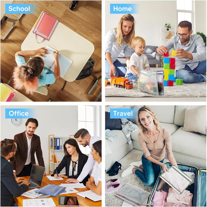 10 Pack Mesh Zipper Pouch Bags, Board Game Storage Puzzle