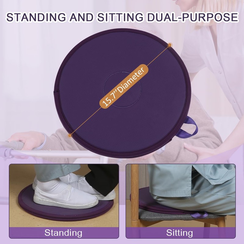 Pivot Disc and Patient Transfer Board-Turning Devices for Elderly and