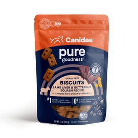 CANIDAE Pure Dog Treat Biscuits with Lamb Liver & Butternut Squash, 11 oz, Grain Free