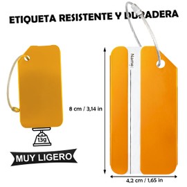 YEibi Resistenes Travel Suitcase Labels, Travel Luggage Identifier, Travel Tags with Address Card, Tag for Backpacks, Travel Identifications, Pack of 6