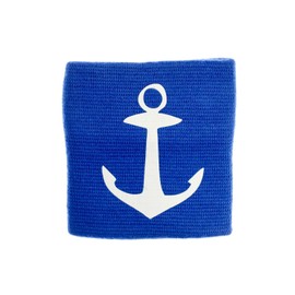 Miniblings Sweatband with Zip Wallet Maritime Sea Sea Anchor Blue, blue