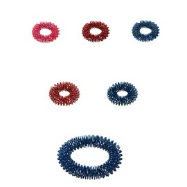 Massage Ring Yin Yang Stainless Steel Toe Finger Massage or Massage | 7 | Mix Bag Assorted Widths, Sizes and Colours | Arth Roro Tray