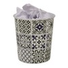 JVL Mosaic Navy Waste Paper Bin, Set of 2