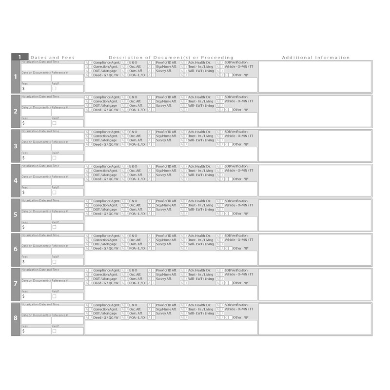 Journal of Notarial Events with Touch Pad (Softcover)