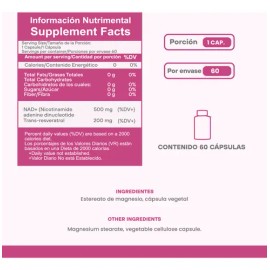 Nad Y Resveratrol De Long Living (pack De 2) 500mg                                                                                                    