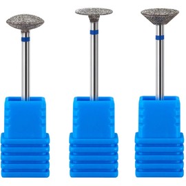 minkissy 3 Pcs Nail Polisher Diamond Tipped Drill Bit Cuticle Nail Bit Diamond Cuticle Nail Bit Kit Manicure Tool For Nail Salon