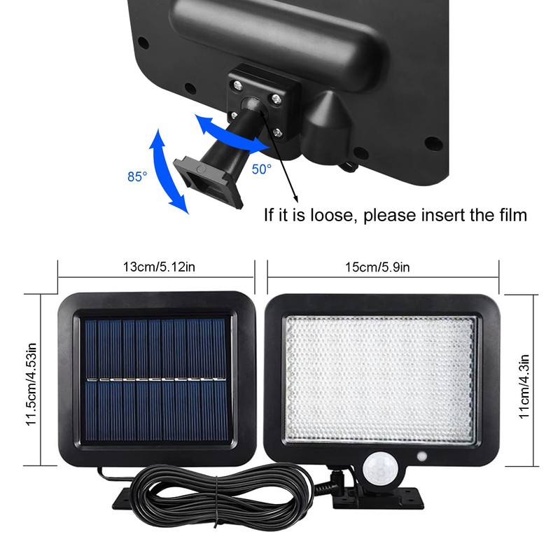 Solar Barn Light Outdoor Waterproof 56 LED 700Lum Shed Light