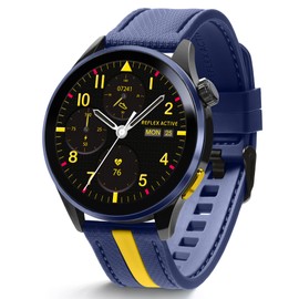Reflex Active Series 54 AMOLED GPS Blue and Yellow Smart Calling Watch