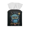Hzeswody Owl Tissue Box Holder, Rectangular, Modern, Polyurethane (PU), Owl