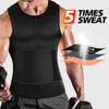 Cimkiz Mens Sweat Sauna Vest for Waist Trainer Zipper Neoprene