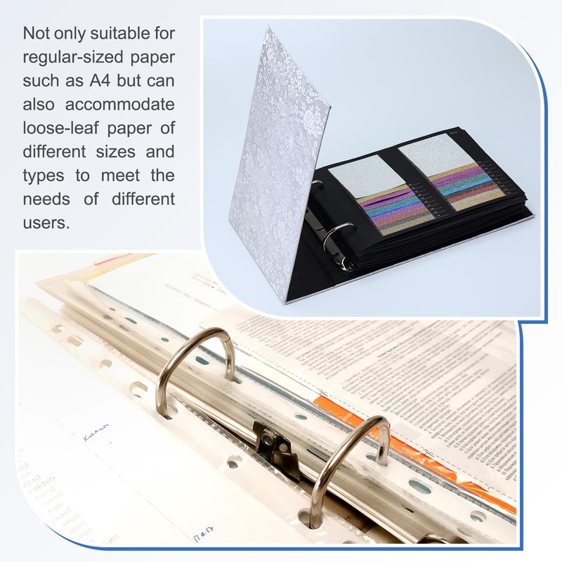 PATIKIL A4 3 Hole Ring Binder Mechanisms, 2 Set 1.97"