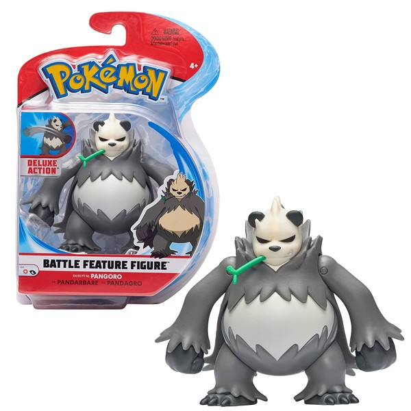 Pokémon - Battle Feature - Pandarbare (Pangoro) - Articulated Figure 12cm Pandarbara with Poing Focus Function Iron Base